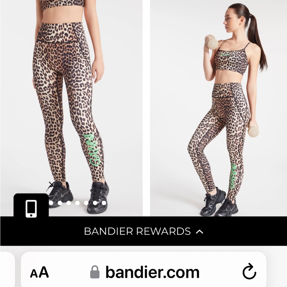 Ganni leopard print leggings